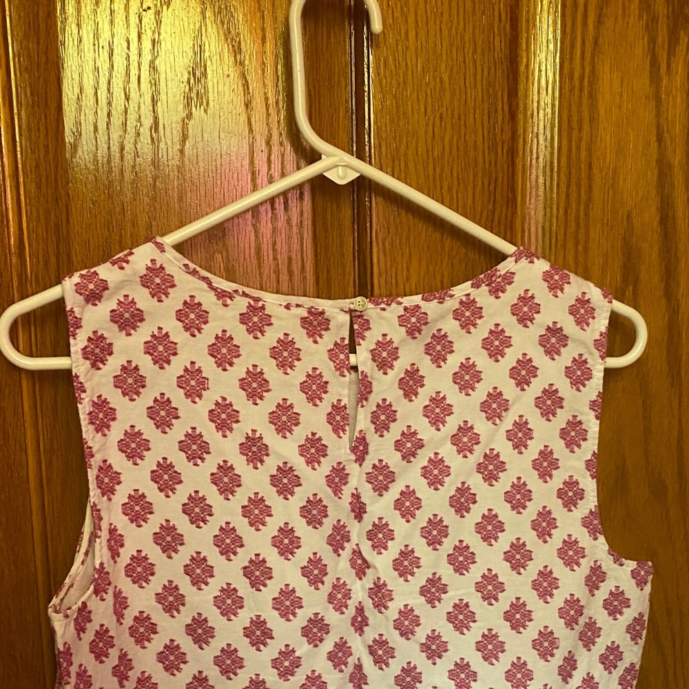 Talbots Pink and White Sleeveless Blouse - Picture 6 of 7